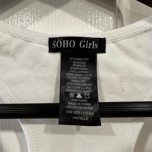 Bodysuit-nylon/spandex  (White Left) - Picture 4 of 6